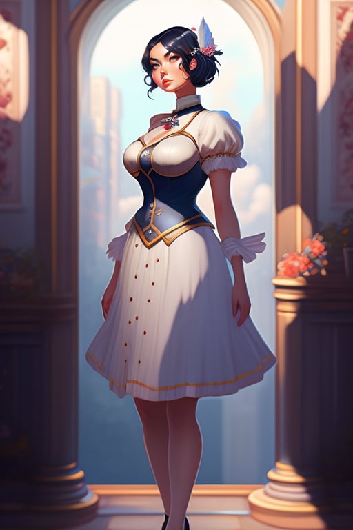 Lexica - Fit Maluma wearing a kawaii maid little dress