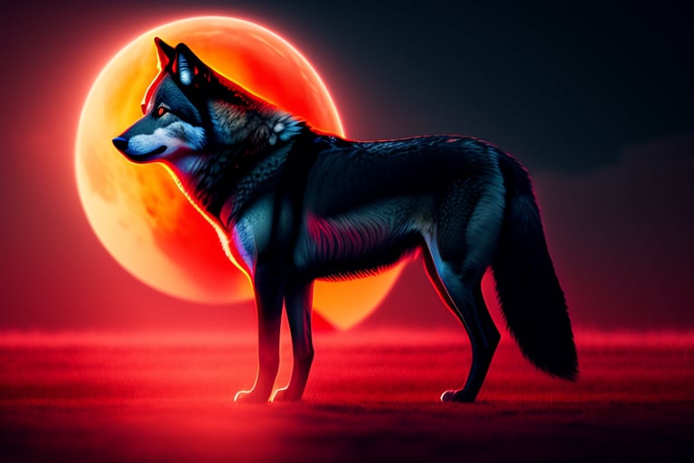 blood moon wolf