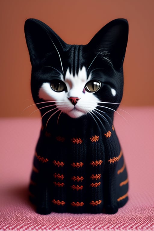 Lexica - wednesday addams cat knitted