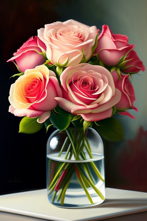 flower vase drawing realistic