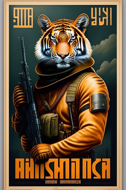 Lexica - cartoon tiger in construction suit and construction helmet