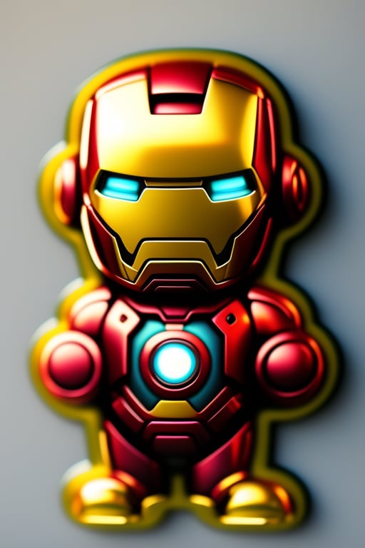 Lexica - cute and adorable cartoon ironman baby