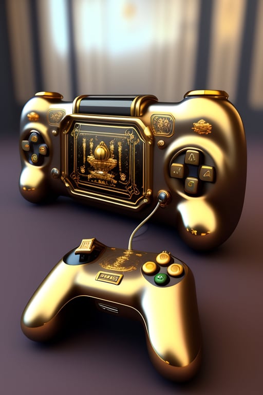 Lexica - hyperrealistic neo - rococo steampunk playstation 5