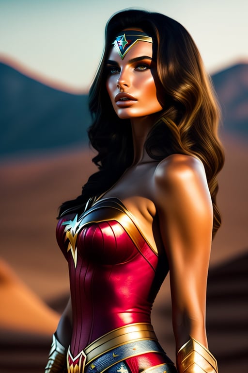 Wonder Woman, 3D, Cartoon, Sexy 