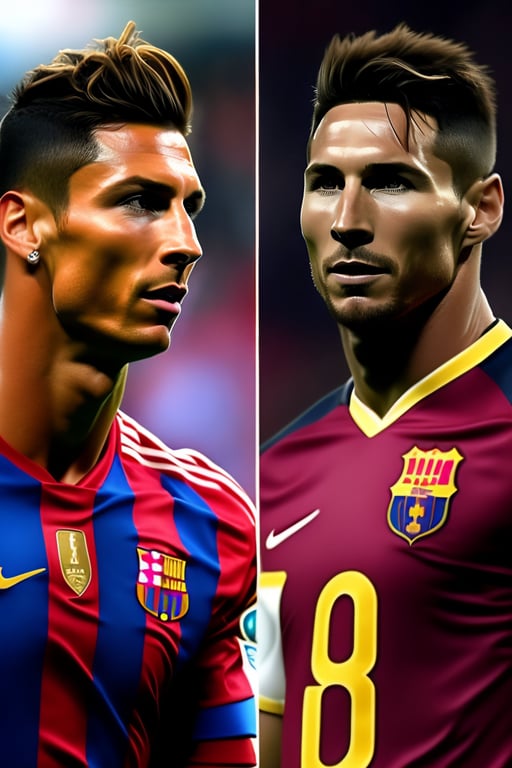 Lexica - Messi vs ronaldo playing chess