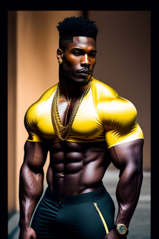 Lexica black man body builder