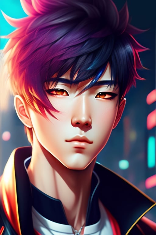Lexica - anime man portrait