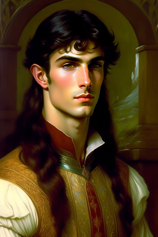 Lexica - A portrait of a beautiful young male wearing an alexander