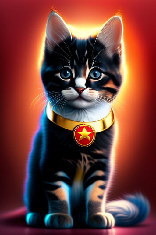 Lexica - strong cat man like superman