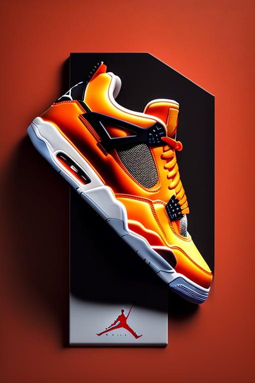 Retro Air Jordan 5 x Supreme Custom Kicks Sneaker Poster Art