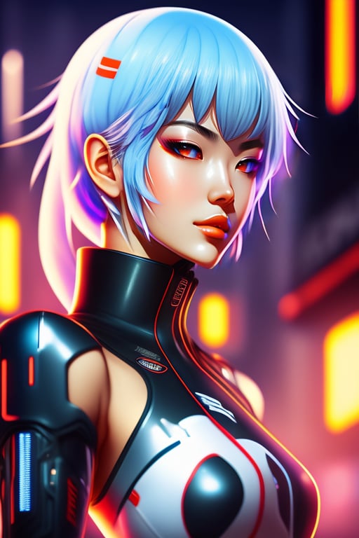 Lexica - cyberpunk rei ayanami