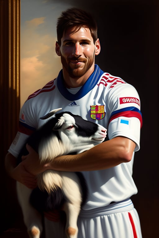 Lexica - Messi with the real madrid jersey