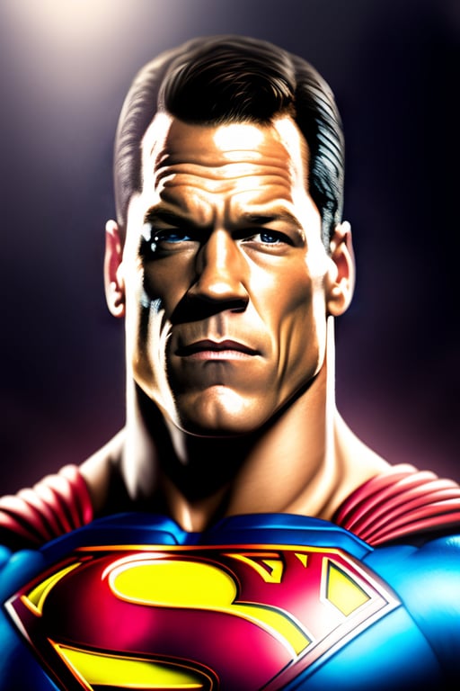 Lexica - highly detailed potrait of john cena as superman