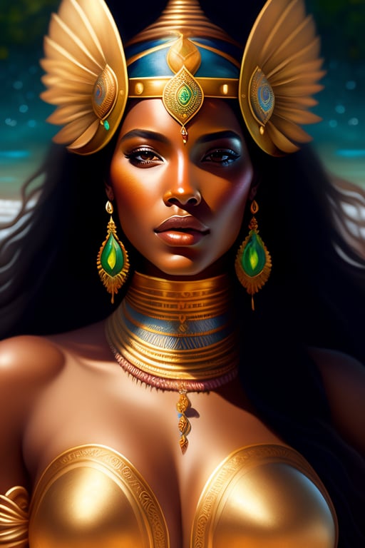 black egyptian queen art