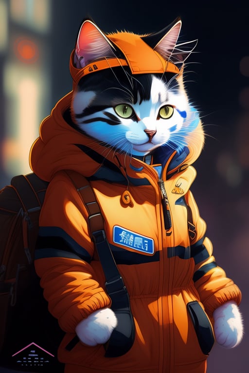 Lexica - A cat dressed as an international police officer with a cartoon  design