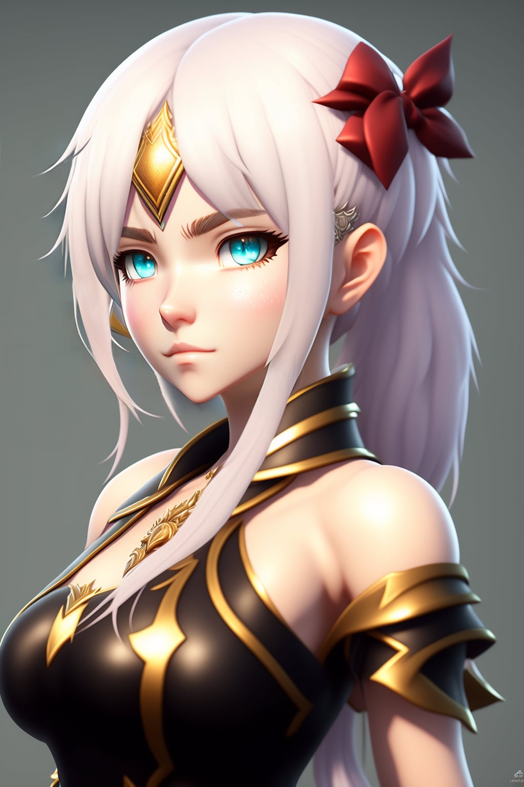 anime girl with blonde hair and gold eyes