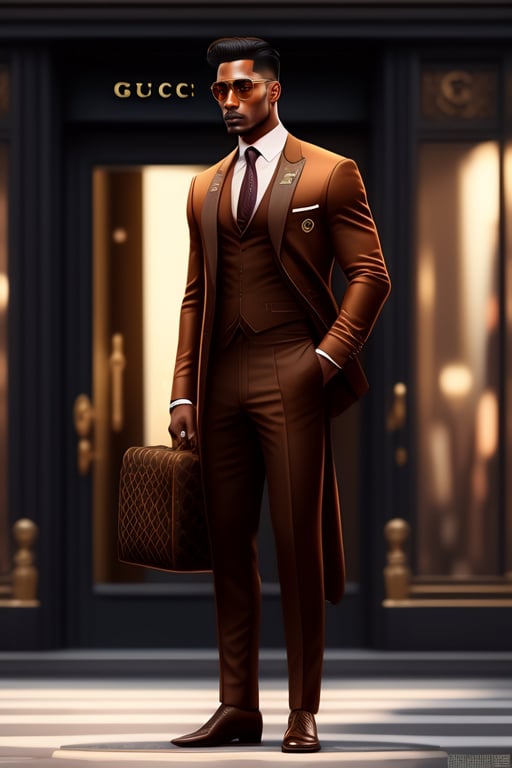 Lexica - LV three piece suit, LV handbag, mercedes key chain laying on a  beh character concept design, painting, detailed, vivid, trending on  artstat