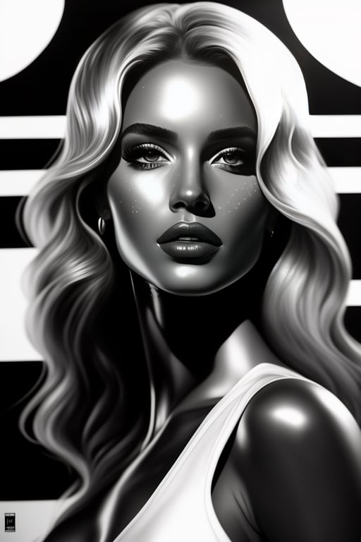 Lexica black and white painting