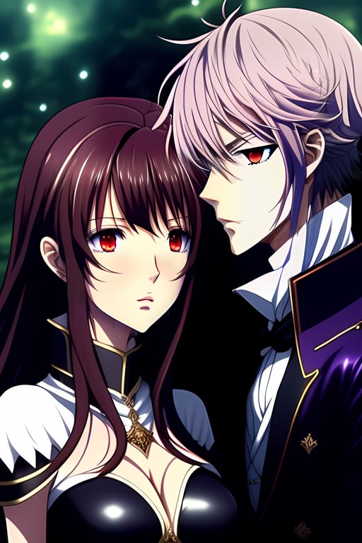 anime vampire and human couple