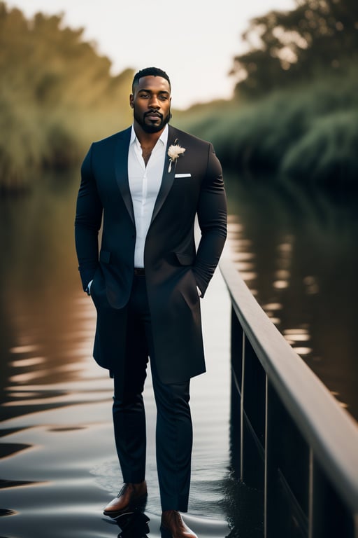 handsome black man in suit