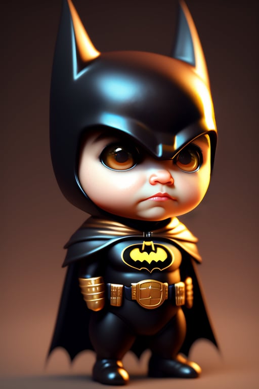 Lexica - cute and adorable cartoon batman baby