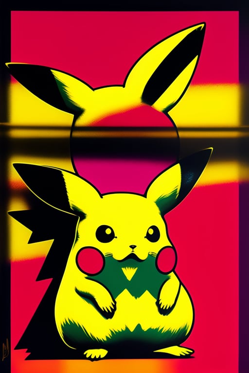 Lexica - pikachu glass window