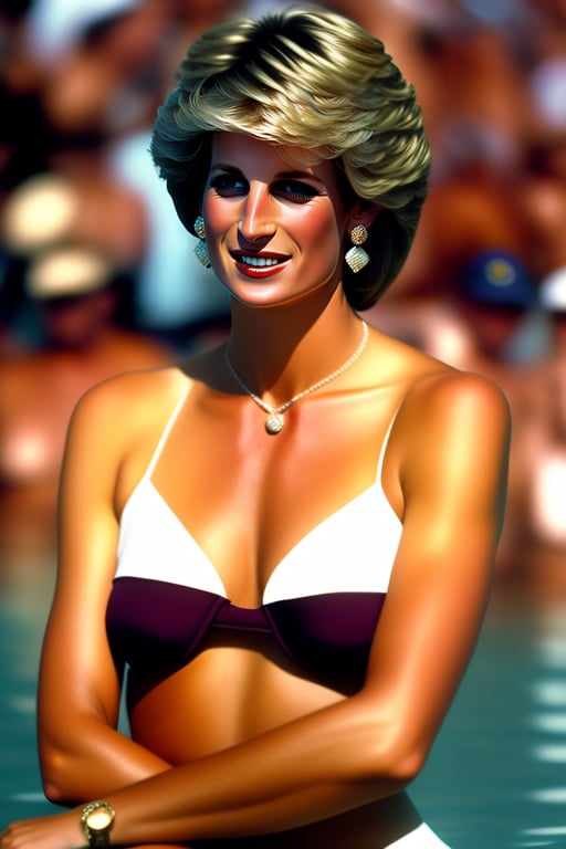 Lexica - portrait of princess diana in a swimsuit