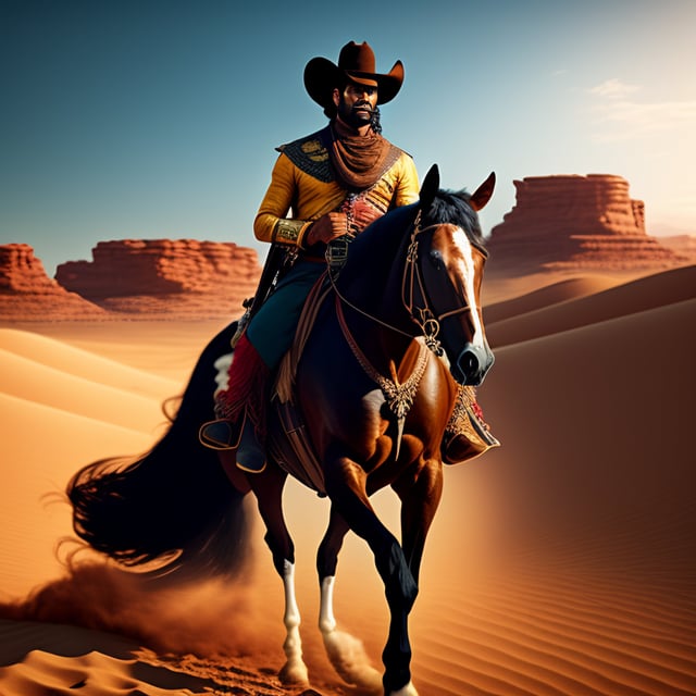 Lexica - cowboy riding