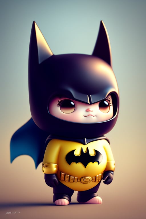 Lexica - cute and adorable cartoon batman baby