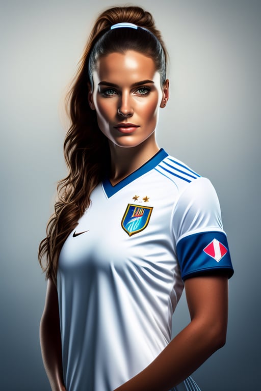 Lexica - Portrait of laia marques with the argentina soccer team t