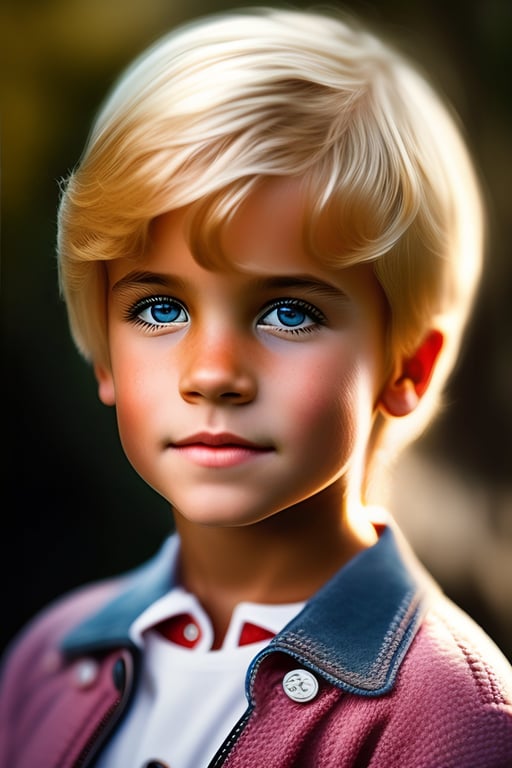 little boy with blonde hair and green eyes