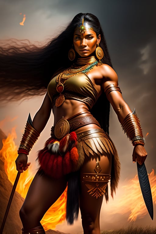 african warrior woman art