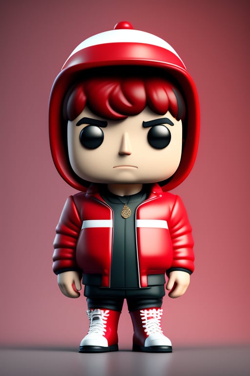 Lexica - Cristiano Ronaldo brutal character in the jacket, 3d render funko  pop