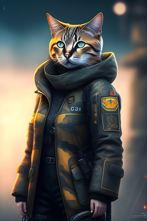 Lexica - A cat dressed as an international police officer with a cartoon  design