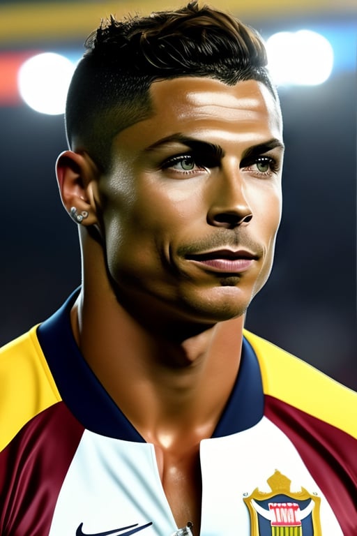 Lexica - Portrait of Cristiano Ronaldo Wearing Real Madrid Jersey