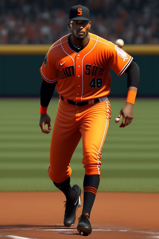 Lexica - orange with black stripes new york yankees uniform