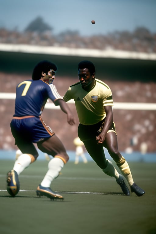 Lexica - Pele and Maradona in Heaven