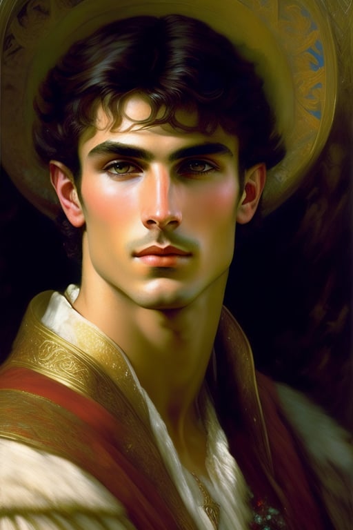 Lexica - A portrait of a beautiful young male wearing an alexander