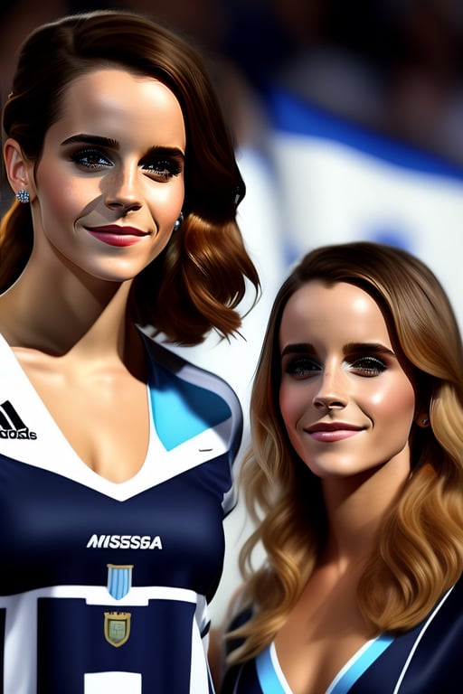 Lexica - Portrait of laia marques with the argentina soccer team t