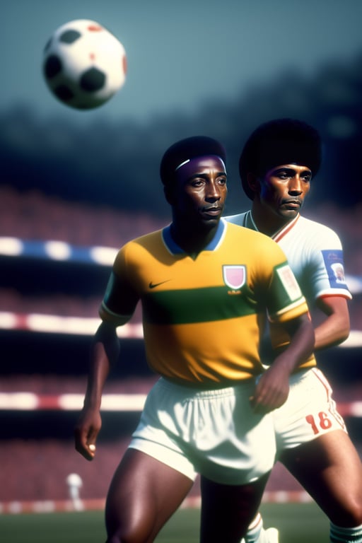 Lexica - Pele and Maradona in Heaven