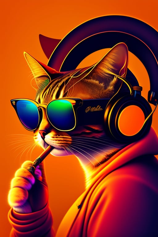 Lexica - Ultra detailed, cat as a dj, people at a rave, atmospheric,  dynamic lighting