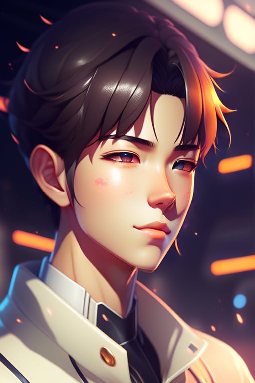 Lexica - anime man portrait