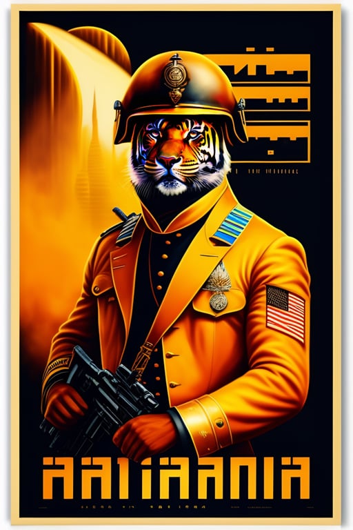 Lexica - cartoon tiger in construction suit and construction helmet