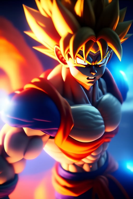Goku,Super saiyan , HD, UHD, HDR, Highly detailed, h