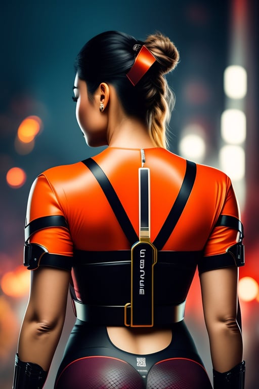 Lexica - disruptive baseball uniform orange and black