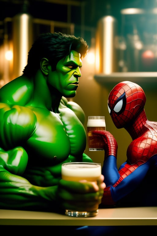 Lexica - spider man + realist + hulk