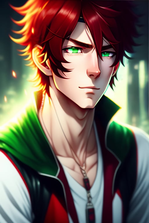Anime Boy With Short Red Hair