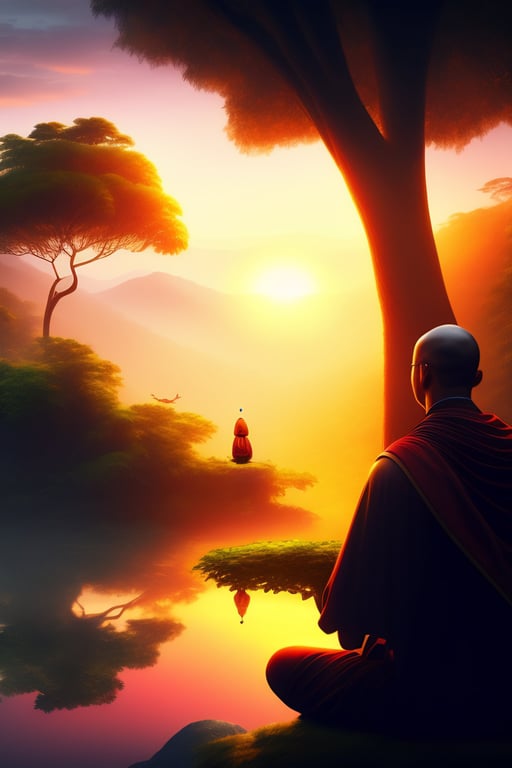 meditation monk wallpaper