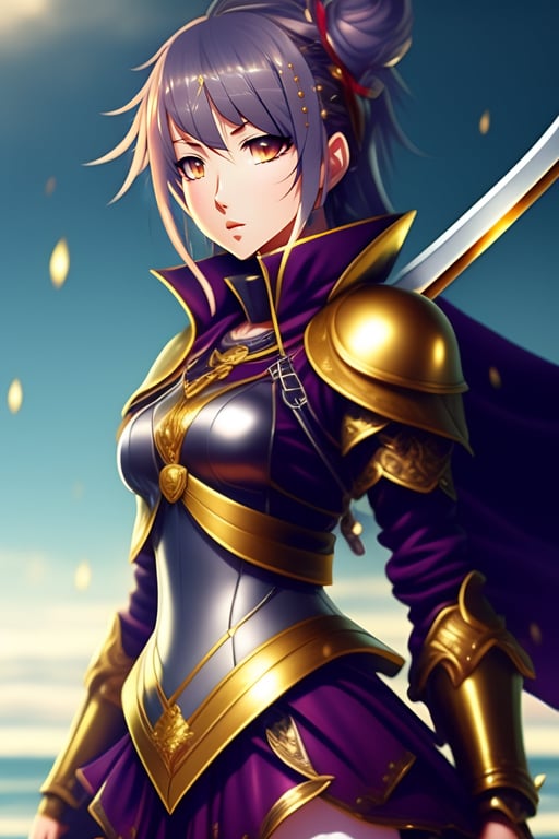 anime girl sword warrior