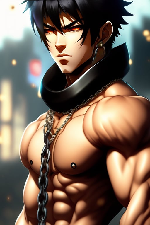 Muscular anime male